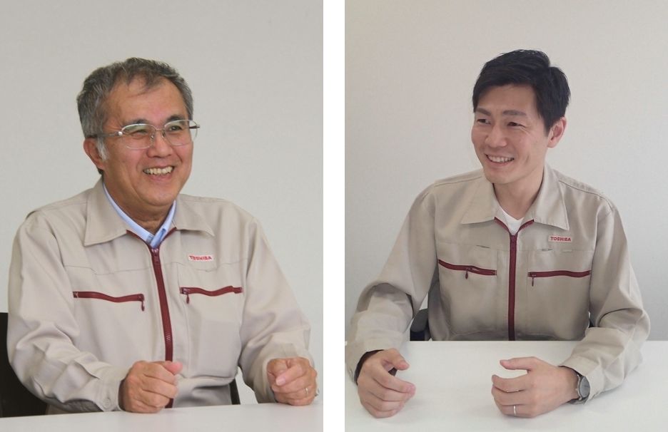 東芝社會基礎設施系統株式會社 鐵路系統事業部車輛系統技術部 宮崎玲先生和府中事業所交通系統部 山田真廣先生